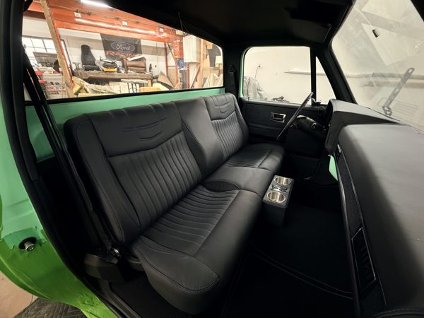 Black vehicle bench seat